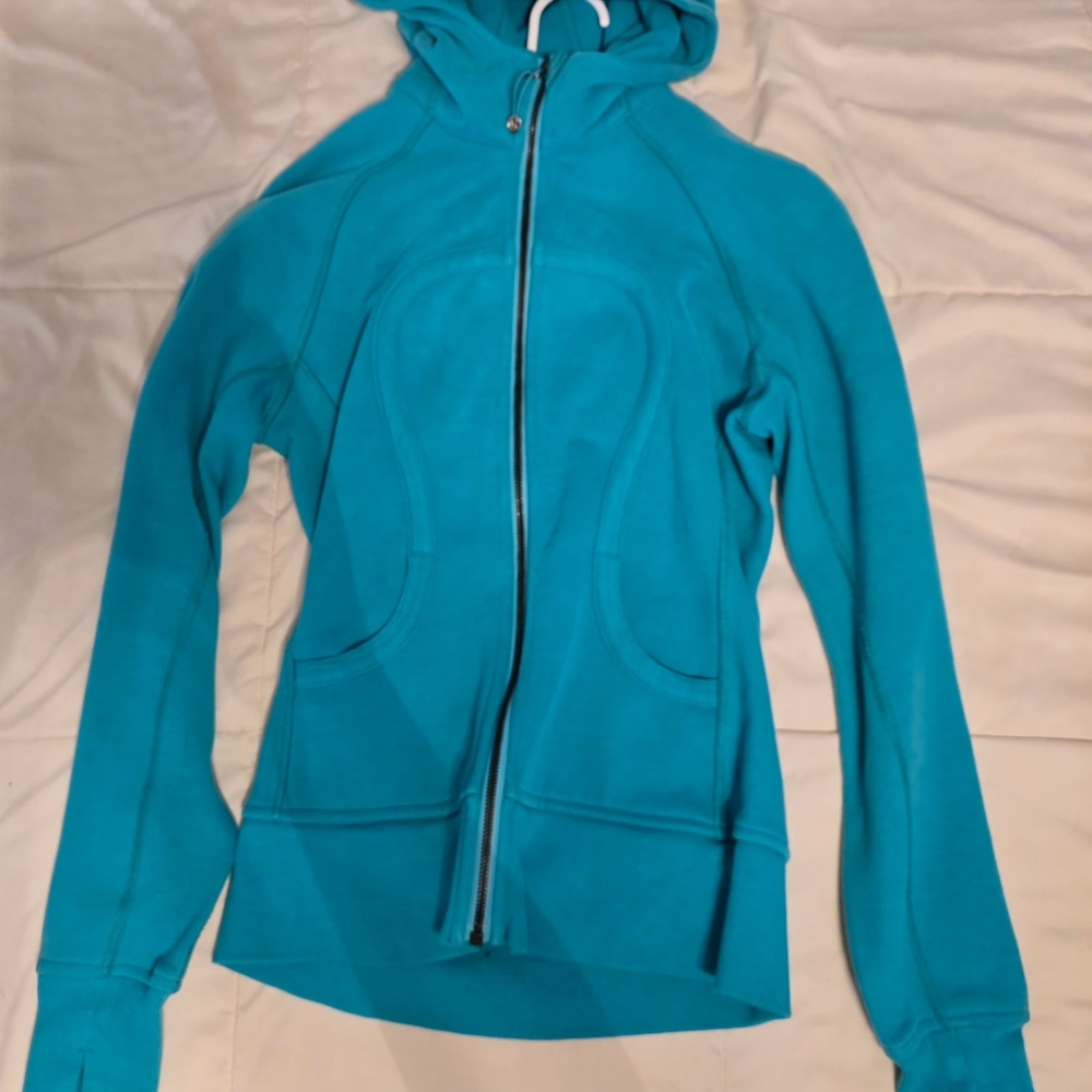 Lululemon Scuba Full Zip Up Hoodie Dark Aqua